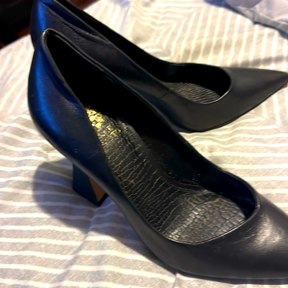 Vince Camino Black Leather Heels